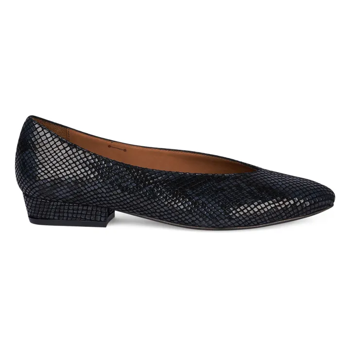 Anthology Paris Ballerines Abbie Cuir Façon Python | Noir