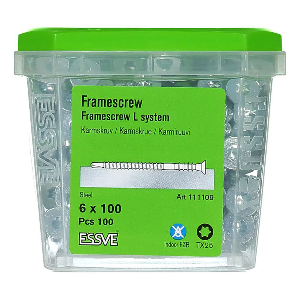 KARMSKRUE ESSVE L 6X100MM 100STK