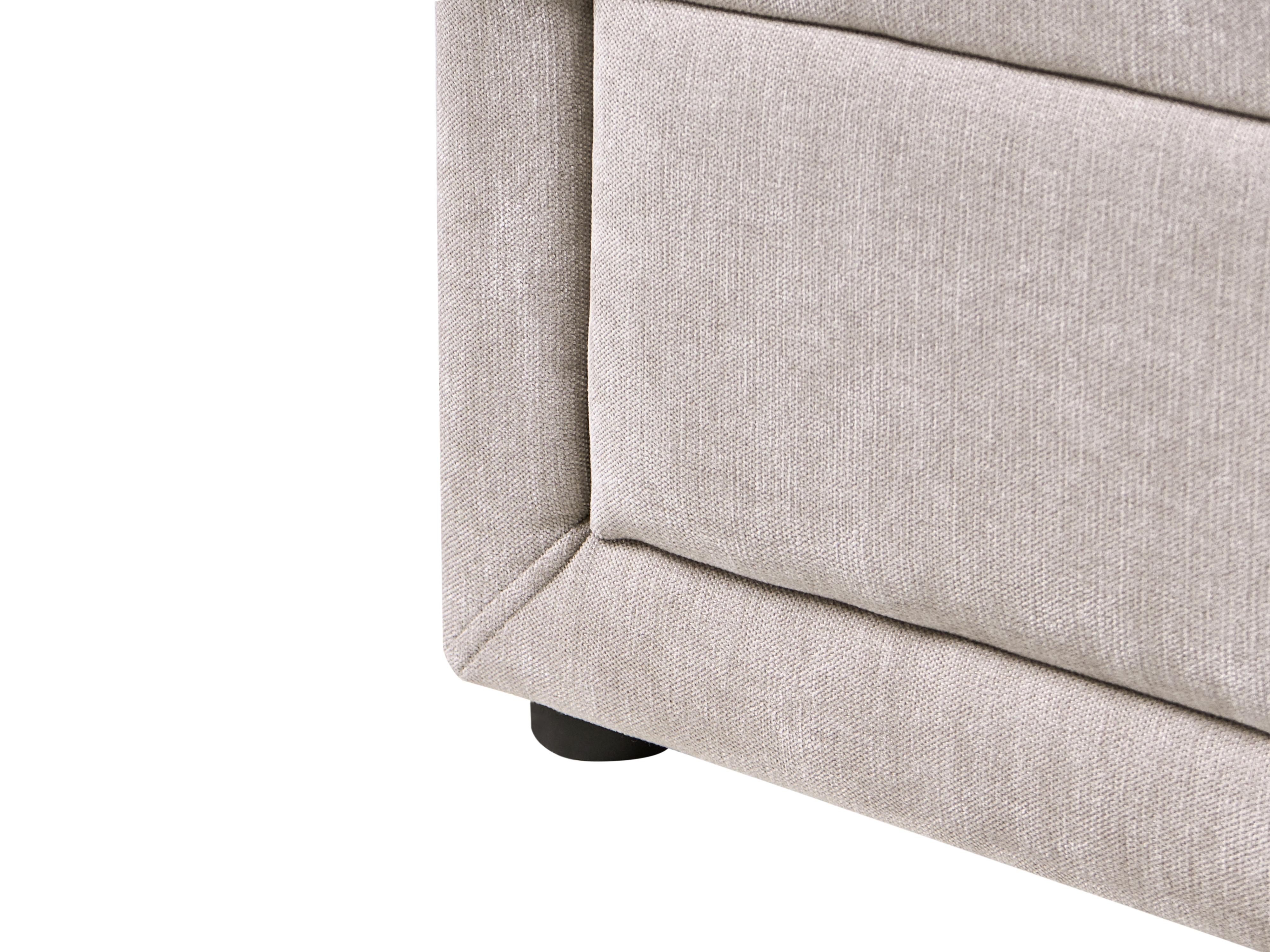 Bed met opbergruimte Chenille QUIBERON 180 x 200 cm Taupe
