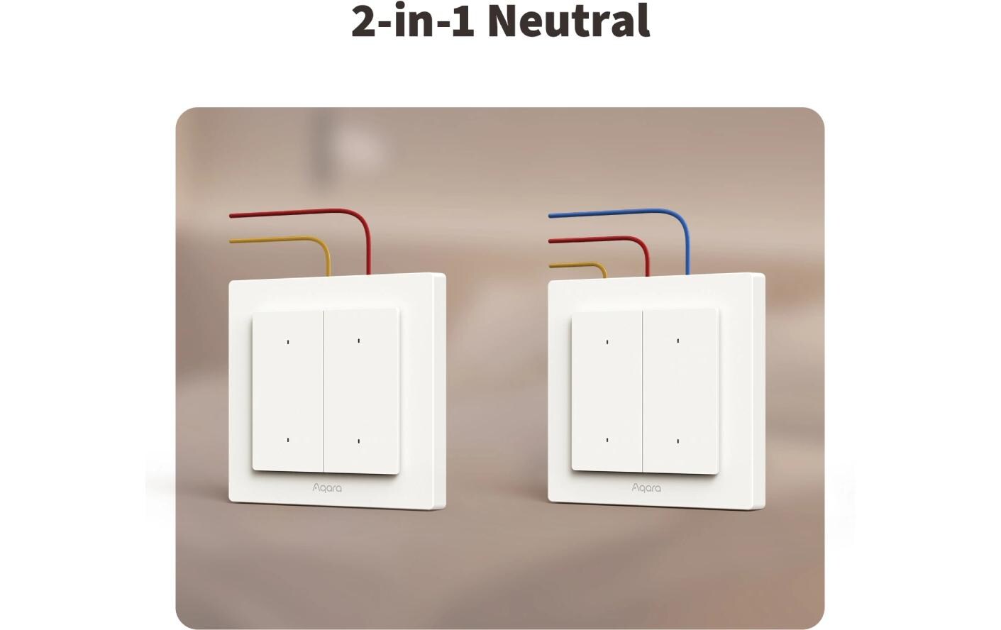 Lichtschalter H2 EU Weiss4 x Lichtschalter