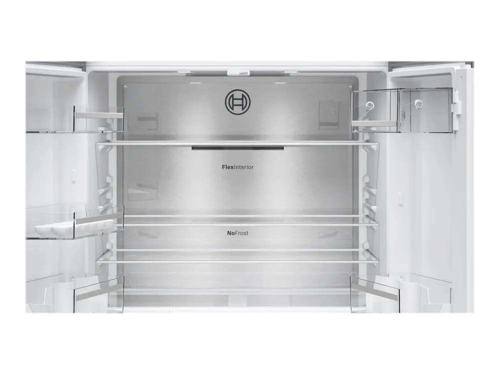 Bosch Serie | 6 KFN96APEA - Køleskab/fryser - bund-fryser - bredde: 91 cm - dybde: 73.1 cm - højde: 183 cm - 605 liter - Klasse E - metalsølv
