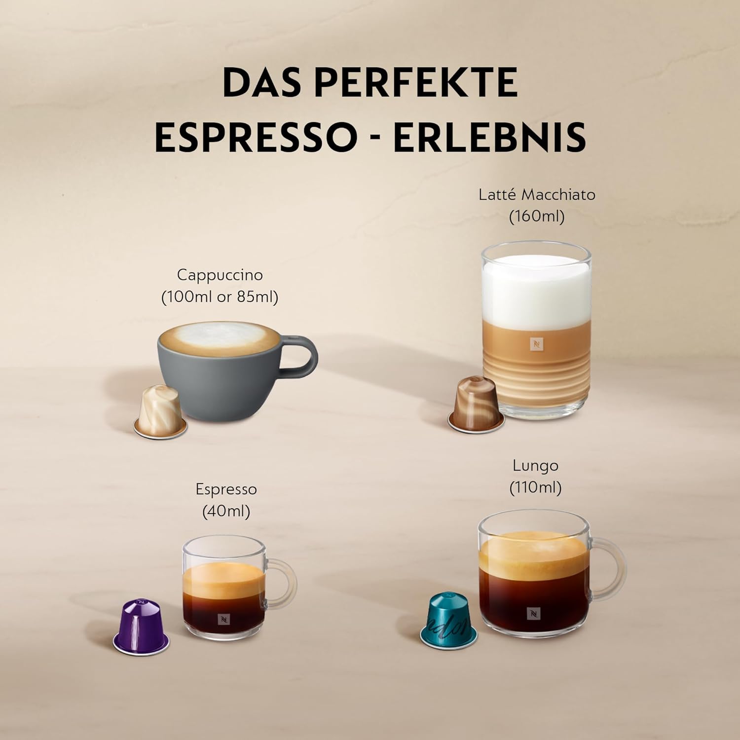 Nespresso Krups XN761B Citiz&Milk Kaffeekapselmaschine | automatischen Standby-Modus | 1260W | Wassertankkapazität: 1L | Pumpendruck: 19 Bar | silber