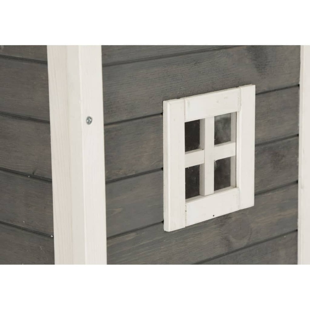 Maison d'extérieur pour chats family 57x55x80 cm gris et blanc