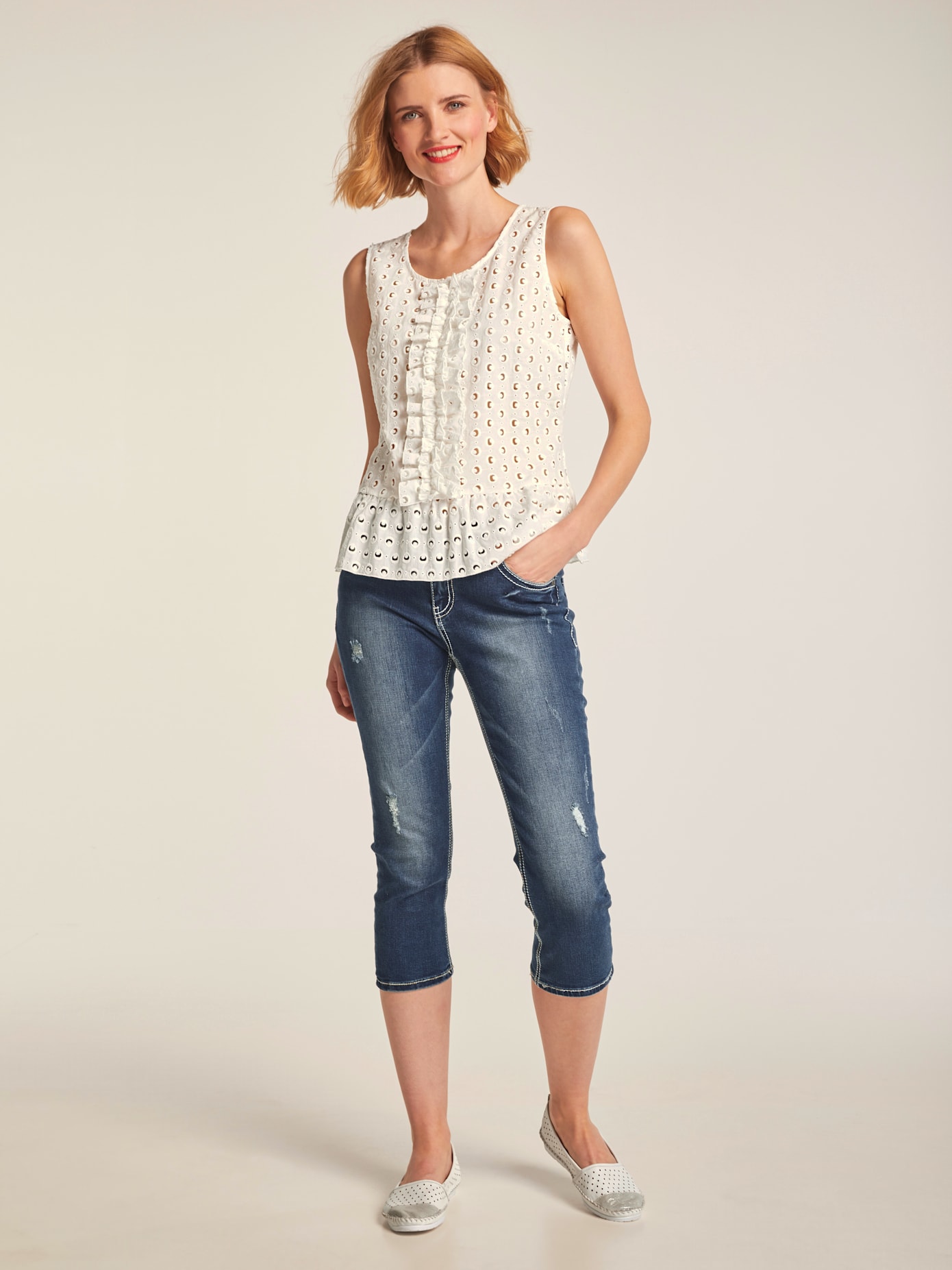 Corsaire en jean coupe skinny