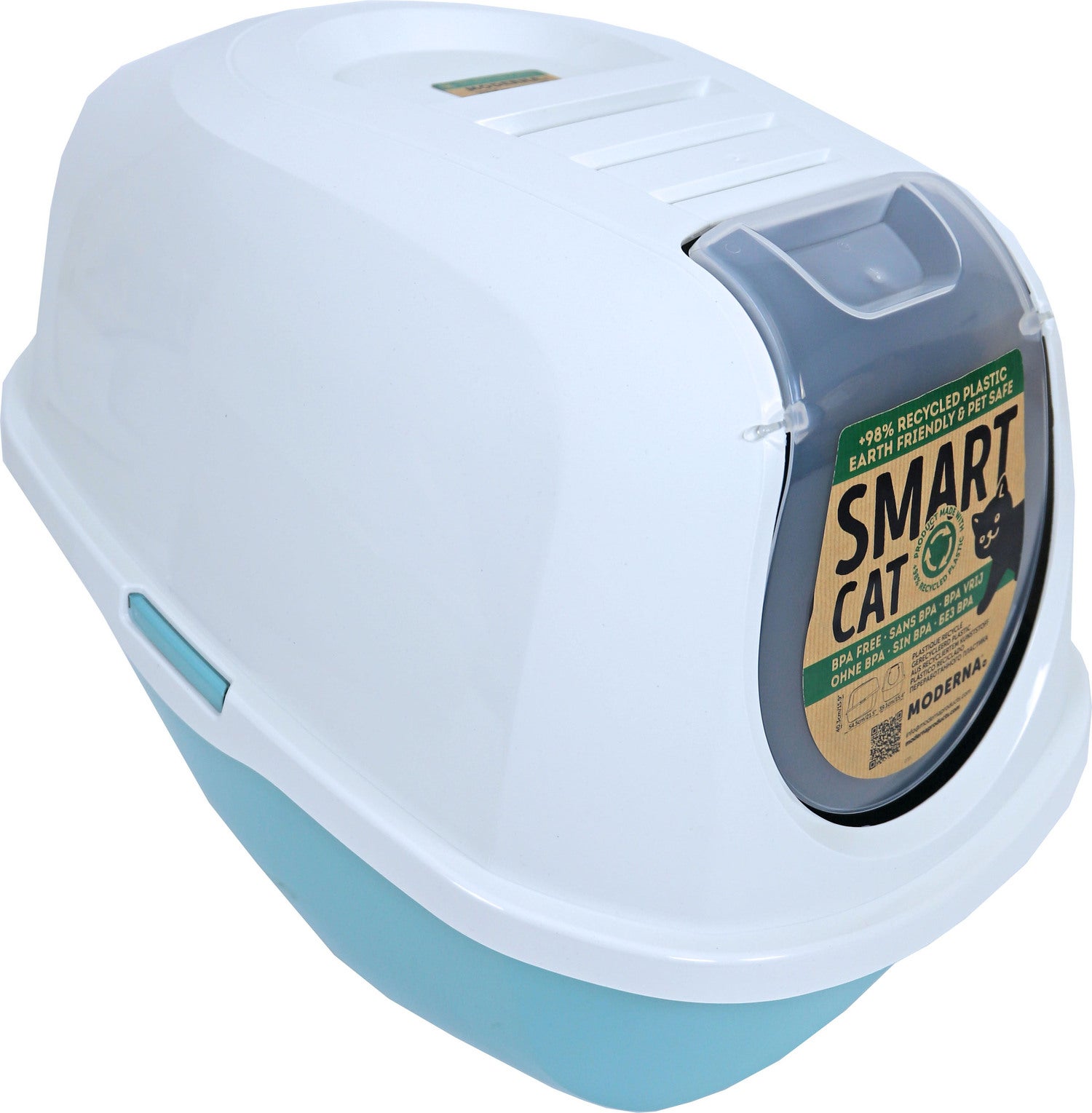 Moderna kattenbak Smart Cat mint/wit 40 x 54,1 x 41 cm