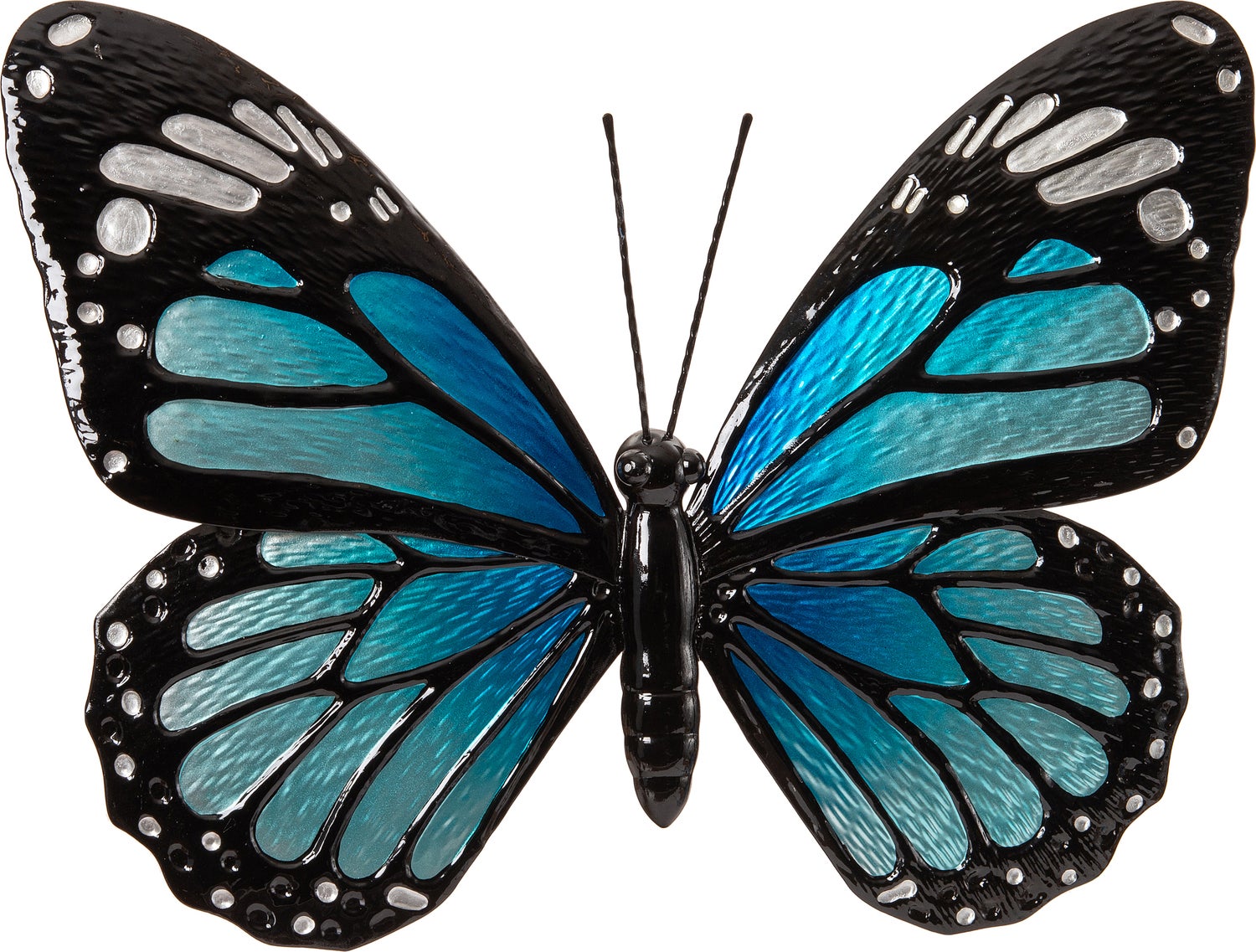 Intratuin muurdecoratie vlinder blauw 47 x 33 x 3 cm