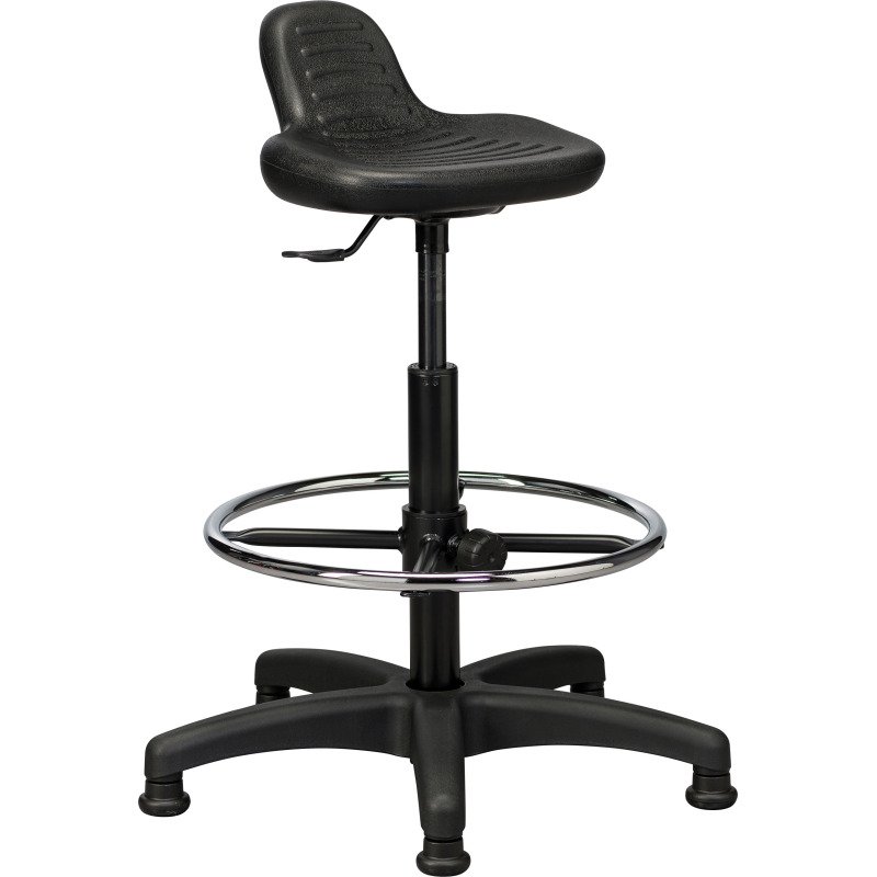 Tabouret technique haut à patins avec dosseret