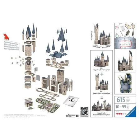 Ravensburger 3D Puzzle - Harry Potter Hogwarts Schloss - Astronomieturm, 540 Teile
