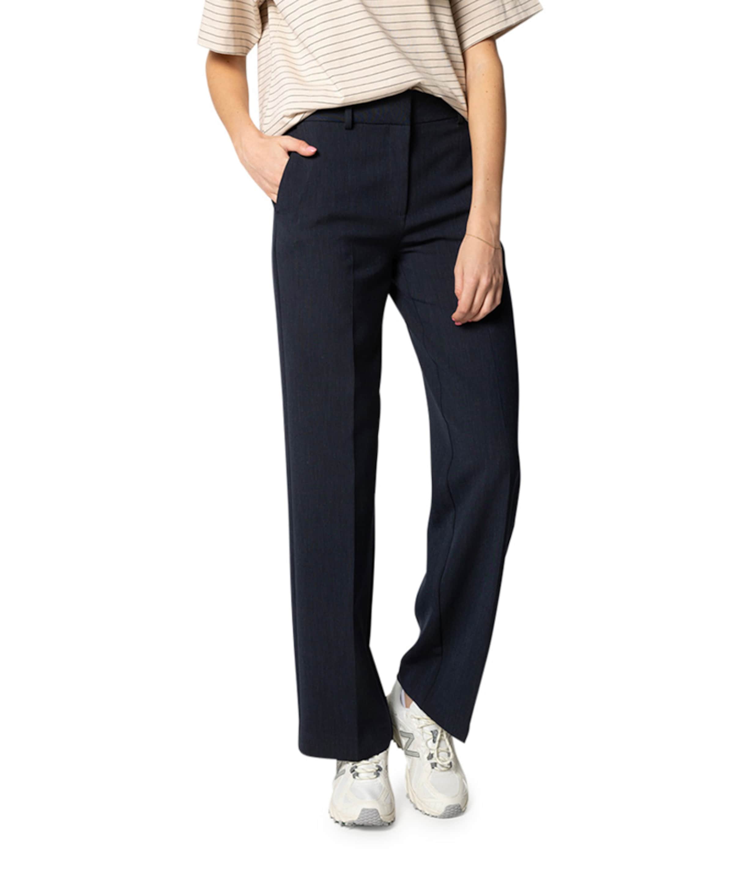 Selected SLFRITA MW WIDE PANT DARK SAP MEL N dames pantalon blauw