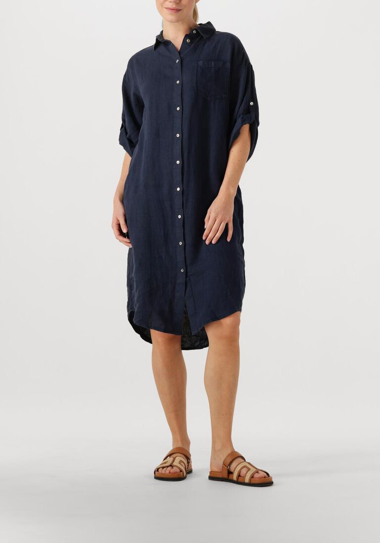 donkerblauwe bellamy midi jurk fay