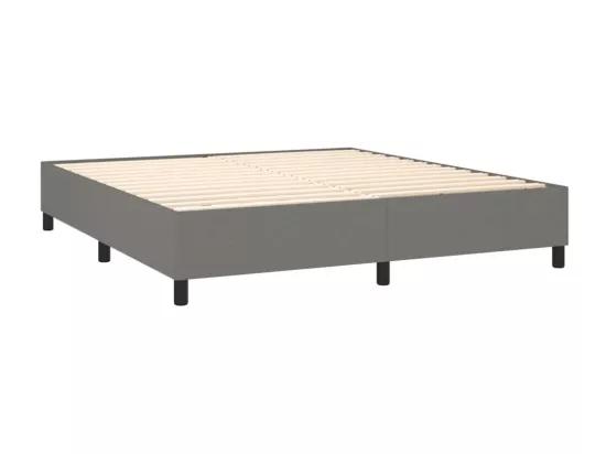 Sommier à lattes de lit Gris foncé 160x200 cm Tissu
