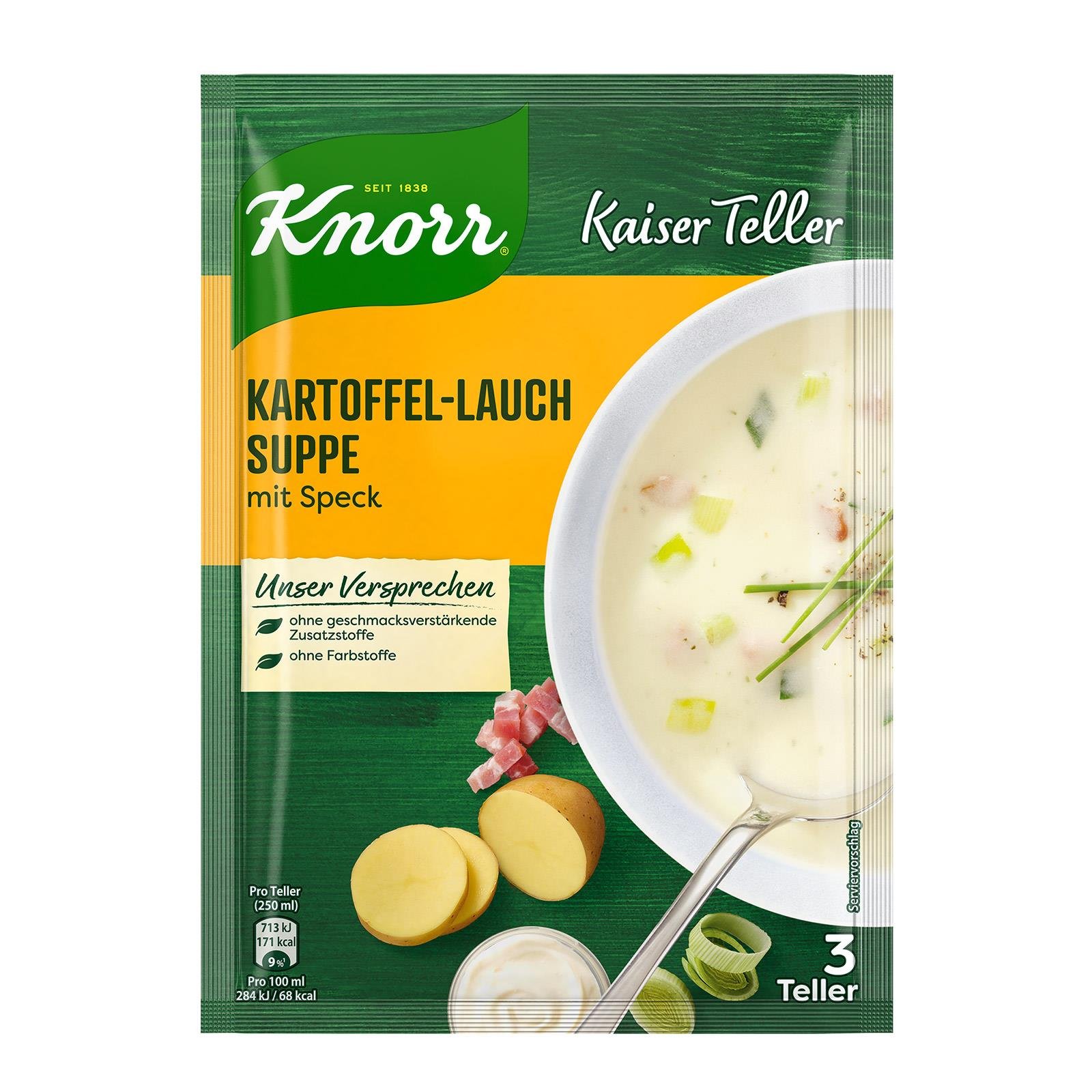 Knorr Kartoffel-Lauchsuppe mit Speck