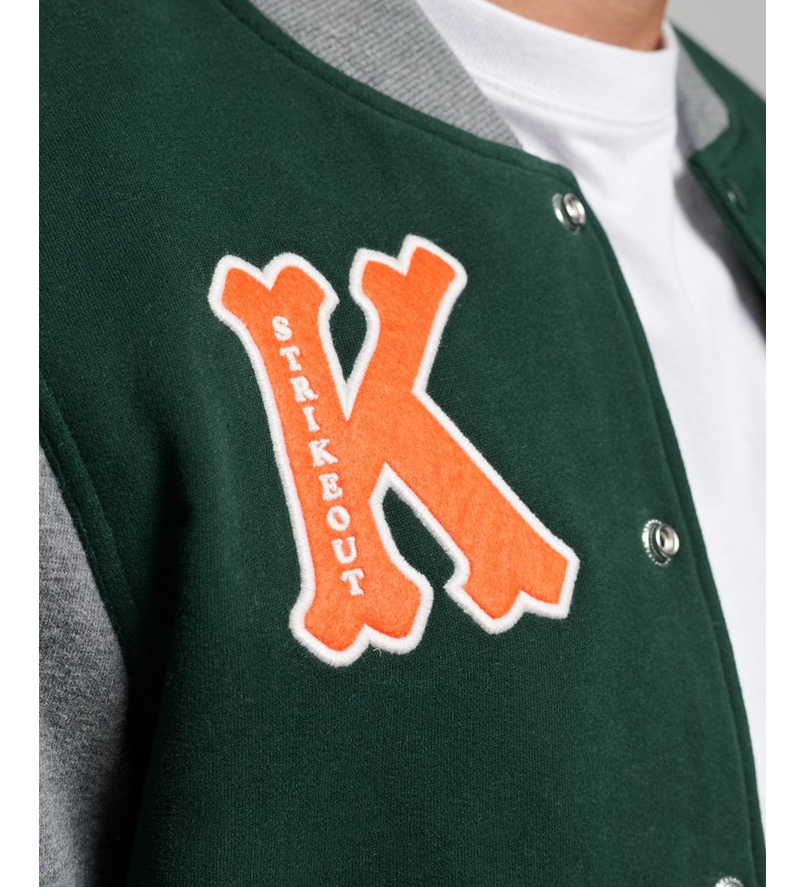 Jaqueta bomber vintage universitária da Superdry, cinza/verde