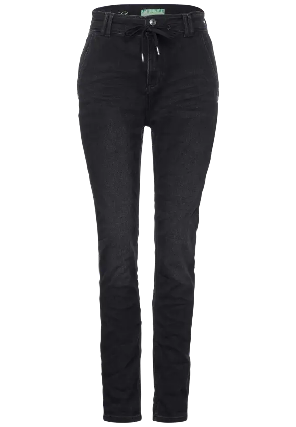 Loose Fit Thermo Jeans - dark grey washed
