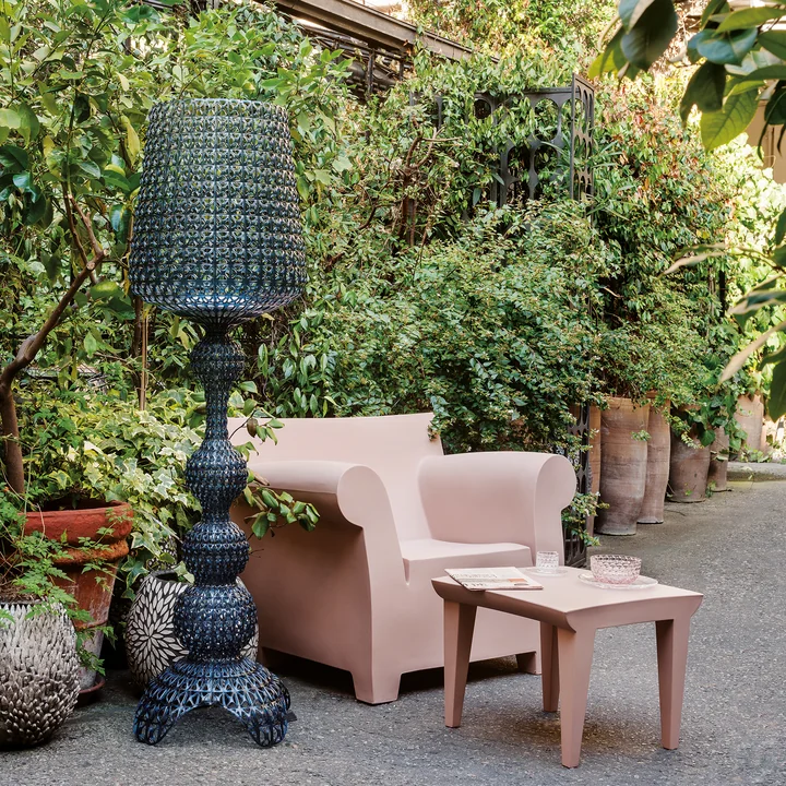 Kartell - Bubble Club Tisch, zinkweiss