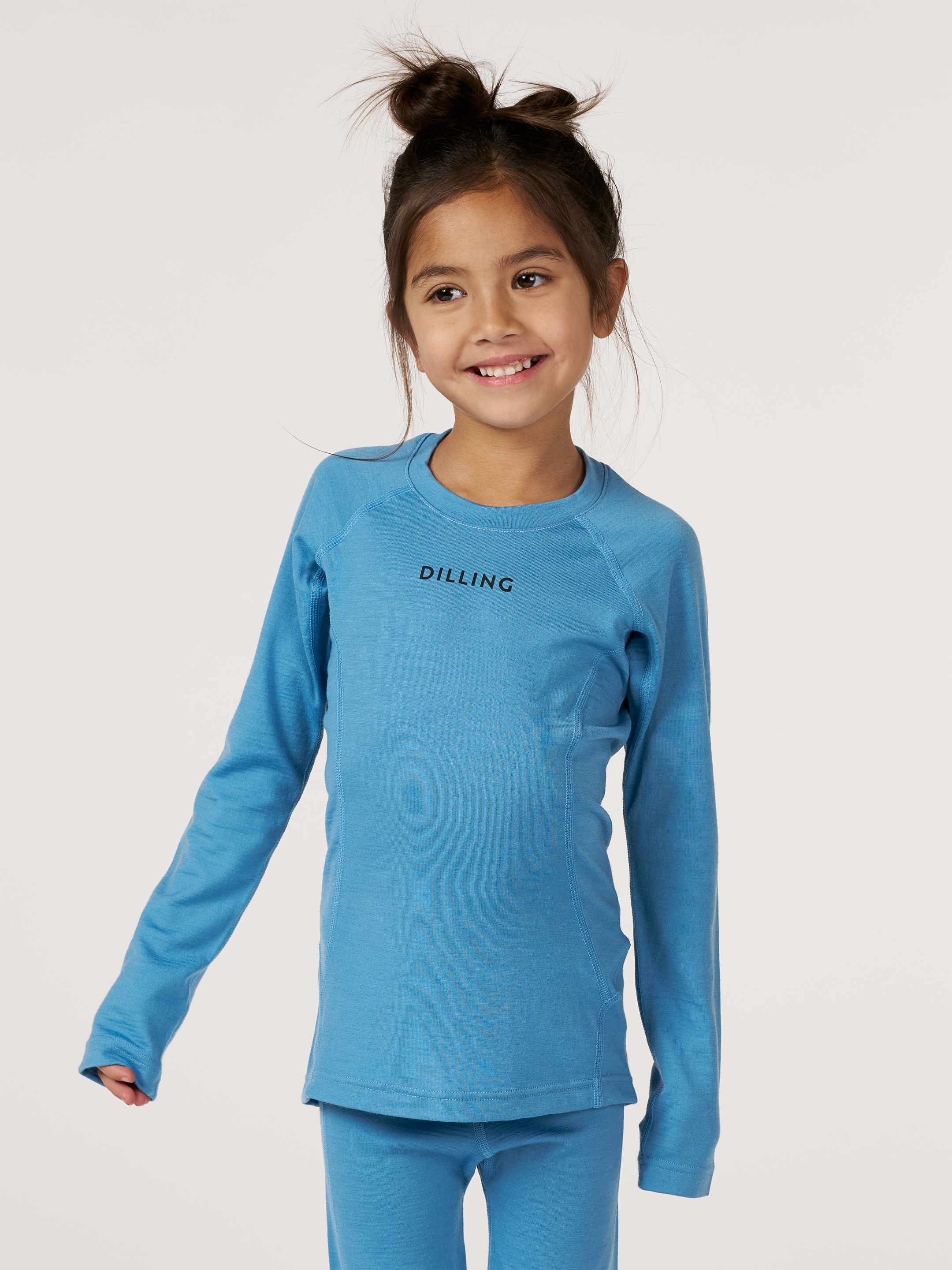 Shirt met raglanmouwen van merinowol voor kinderen