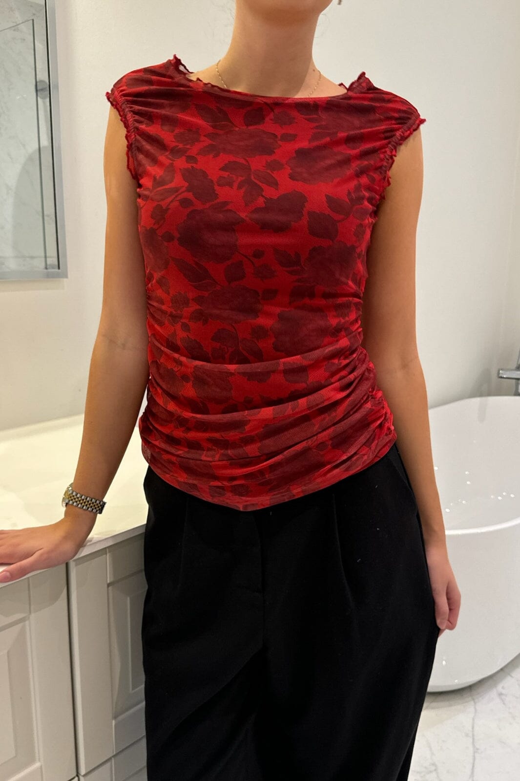 BYIC Miraic Mesh Top A23745