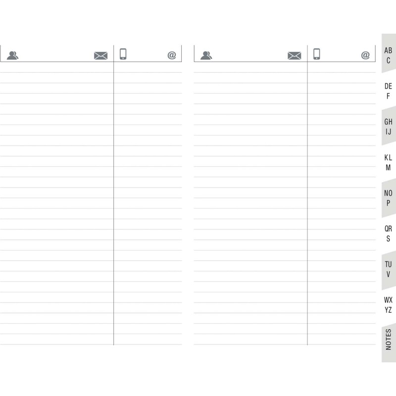 Quo Vadis - REPERTOIRE AGENDA Blanc 32 pages Indexé - 16x24 cm