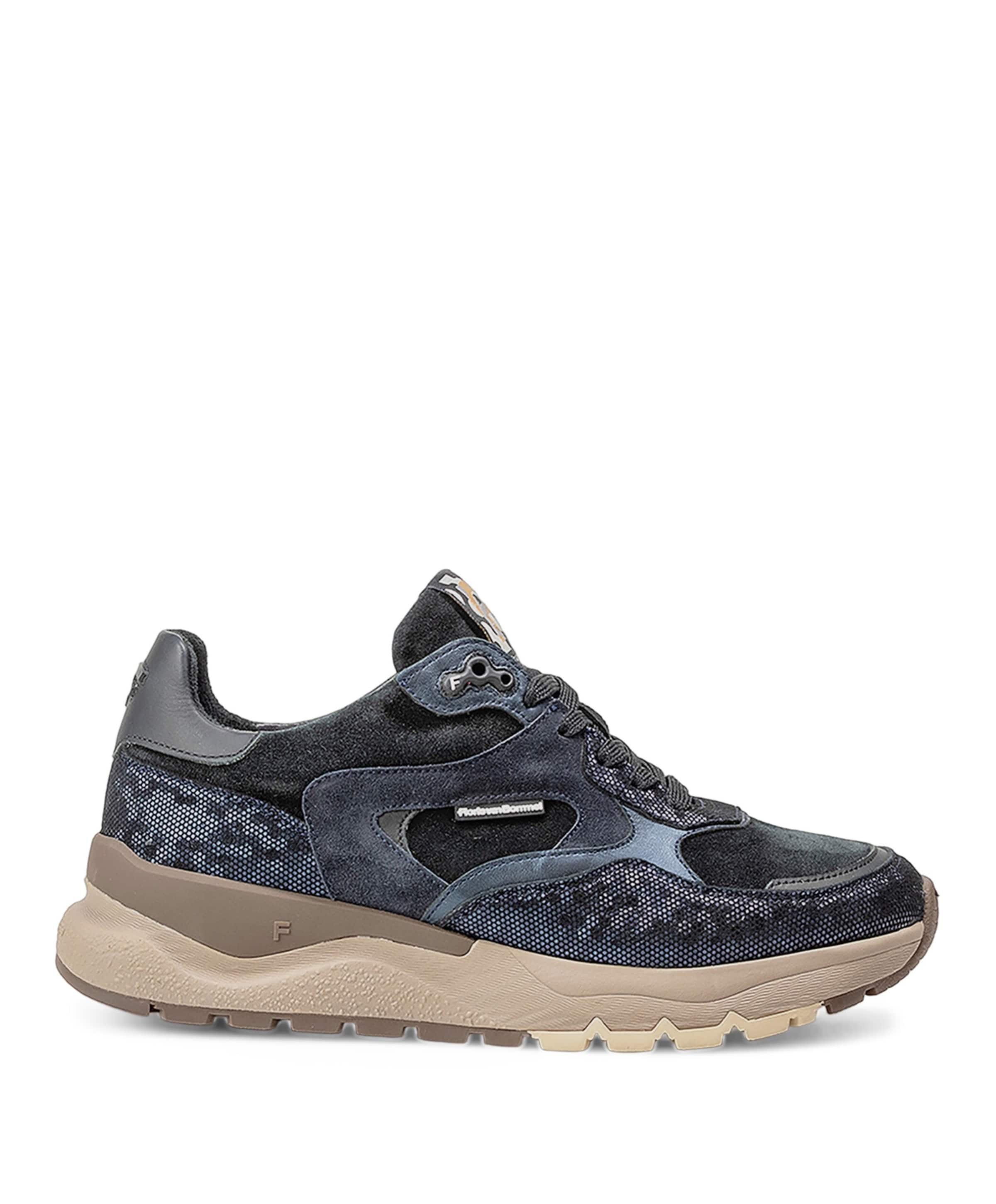 Floris van Bommel dames sneakers blauw