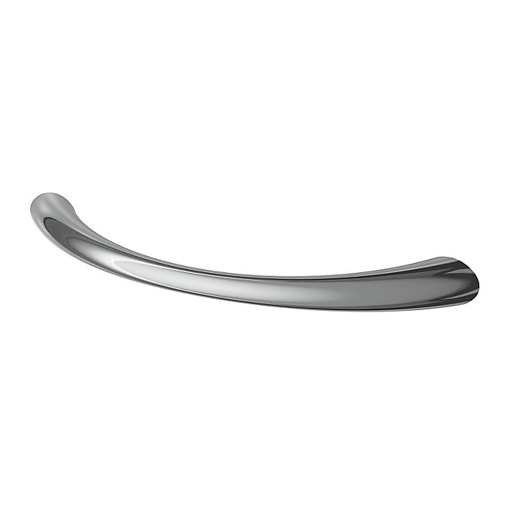 Poignée de meuble nœud GoodHome Primel effet chromé gris l.114mm x l.11mm x H. 27mm entraxe 96mm