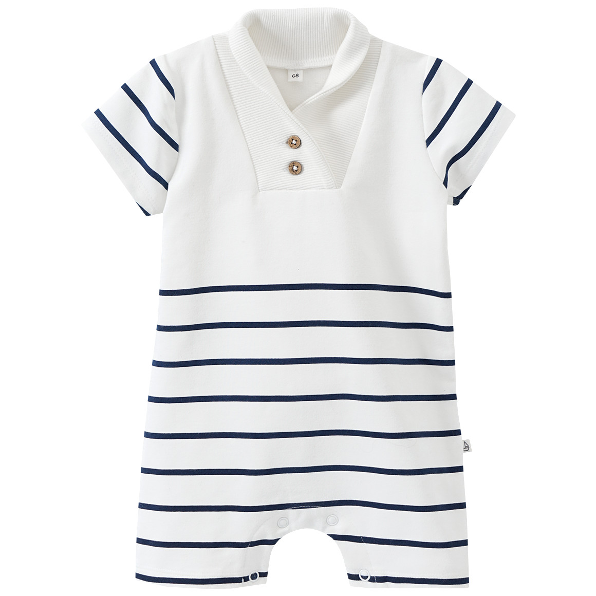 Topomini Newborn Overall mit Streifen weiss