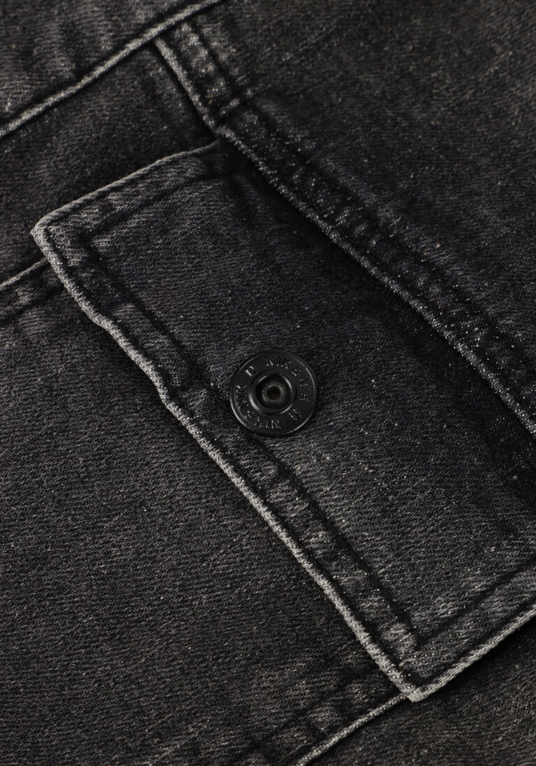 NIK & NIK zwarte nik & nik overshirt faru denim shirt