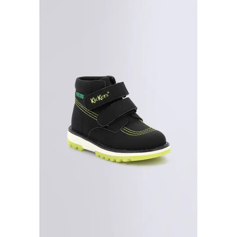 KICKFUN NOIR JAUNE BOTTILLONS Synthétique Garçon