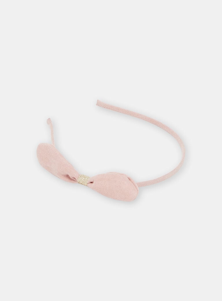 2 serre-têtes bleu marine et vieux rose fille