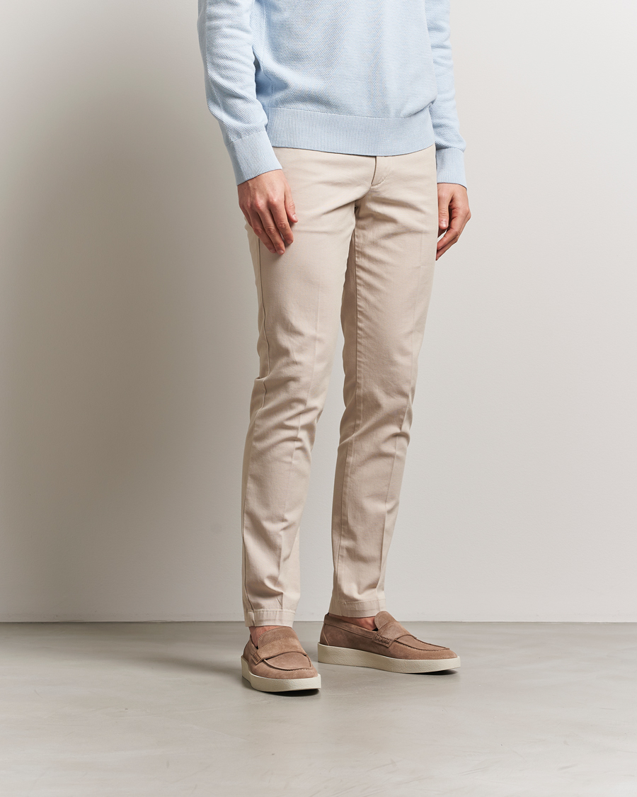 BOSS BLACK Kaito Structured Cotton Pants Light Beige