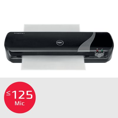 Kit INSPIRE+ Plastifieuse A4 - jusqu'à 125 microns + outil de coupe + 5 pochettes A4 incluses - noir