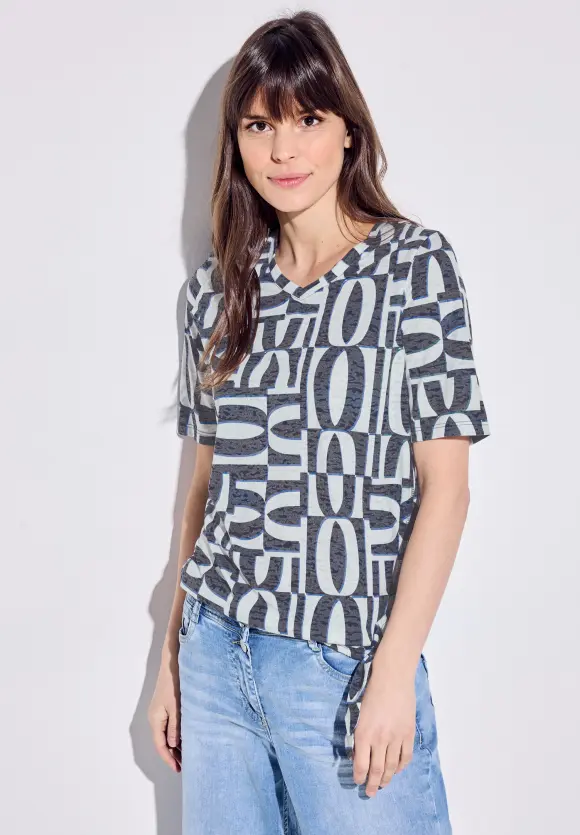 Burnout Print T-Shirt - universal blue