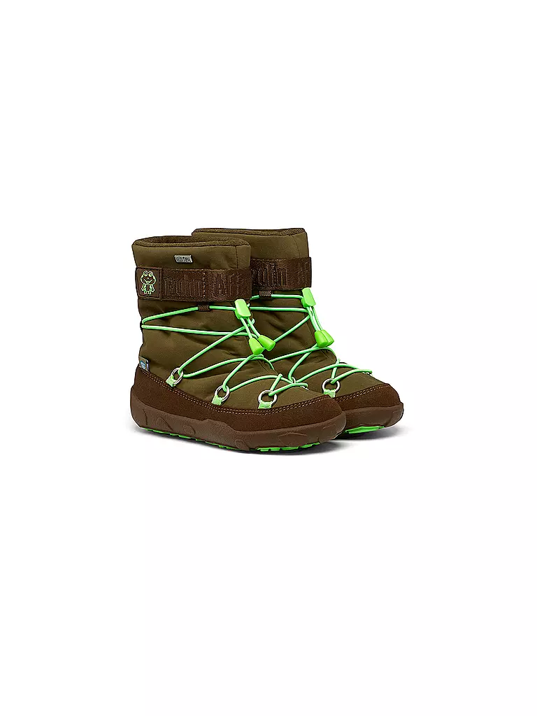 AFFENZAHN Kinder Winterstiefel SNOWY FROSCH grün
