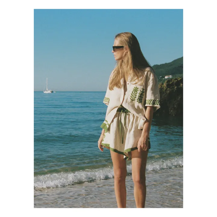 Soleil Soleil Short Abbey Vestige Lin | Blanc