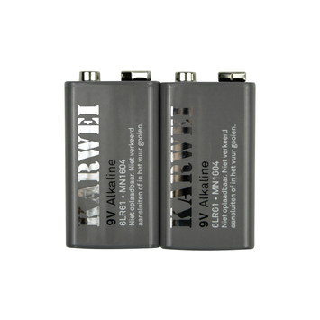 KARWEI Batterij Alkaline 9V 2 stuks
