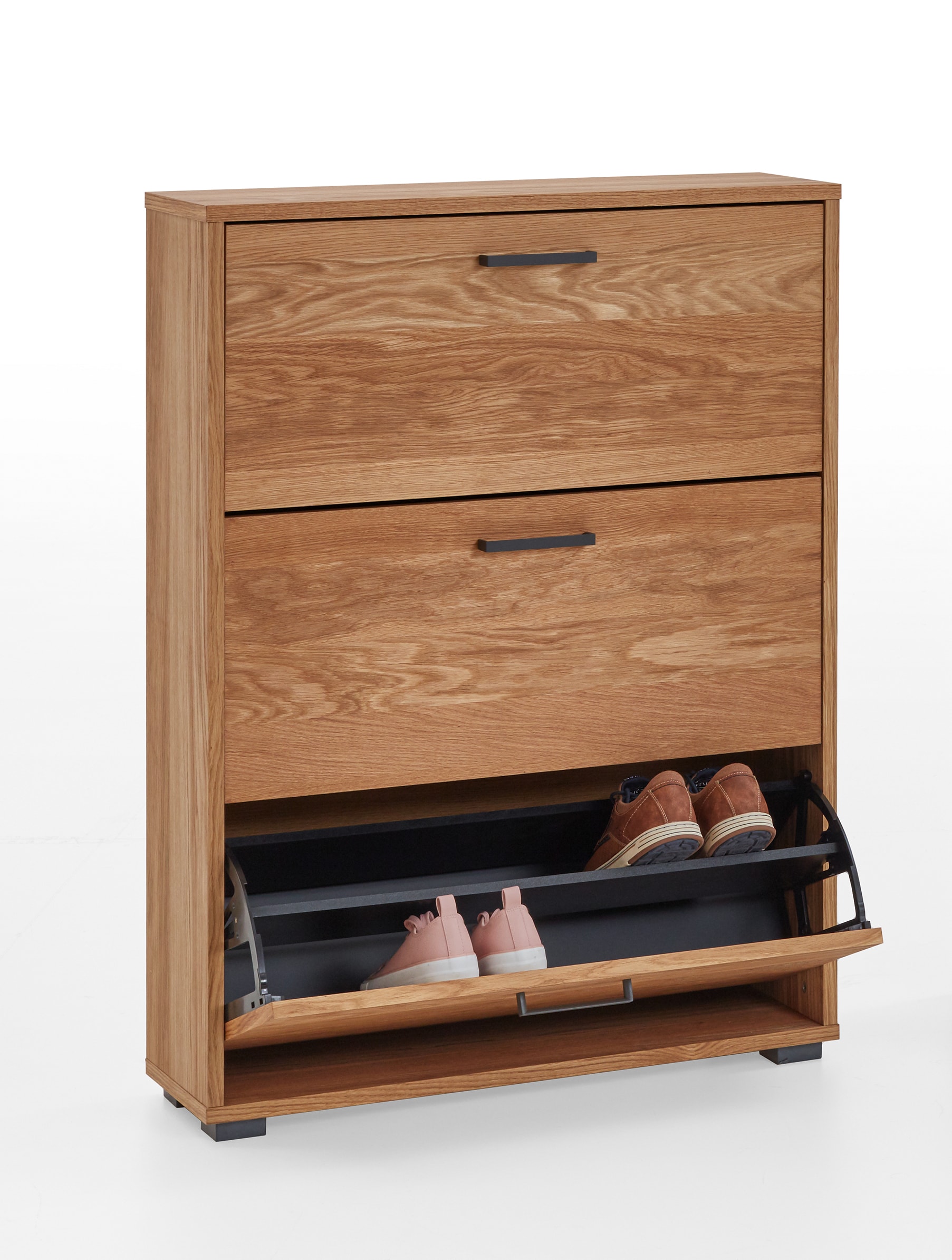 Schuhschrank 78 x 105 cm Eiche furniert/geölt