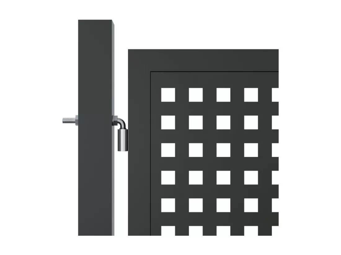 Portail de jardin anthracite 300 x 150 cm acier