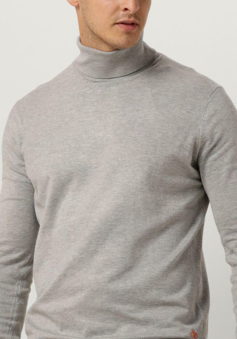 SCOTCH & SODA grijze scotch & soda coltrui regular fit essentials turtle in eco vero