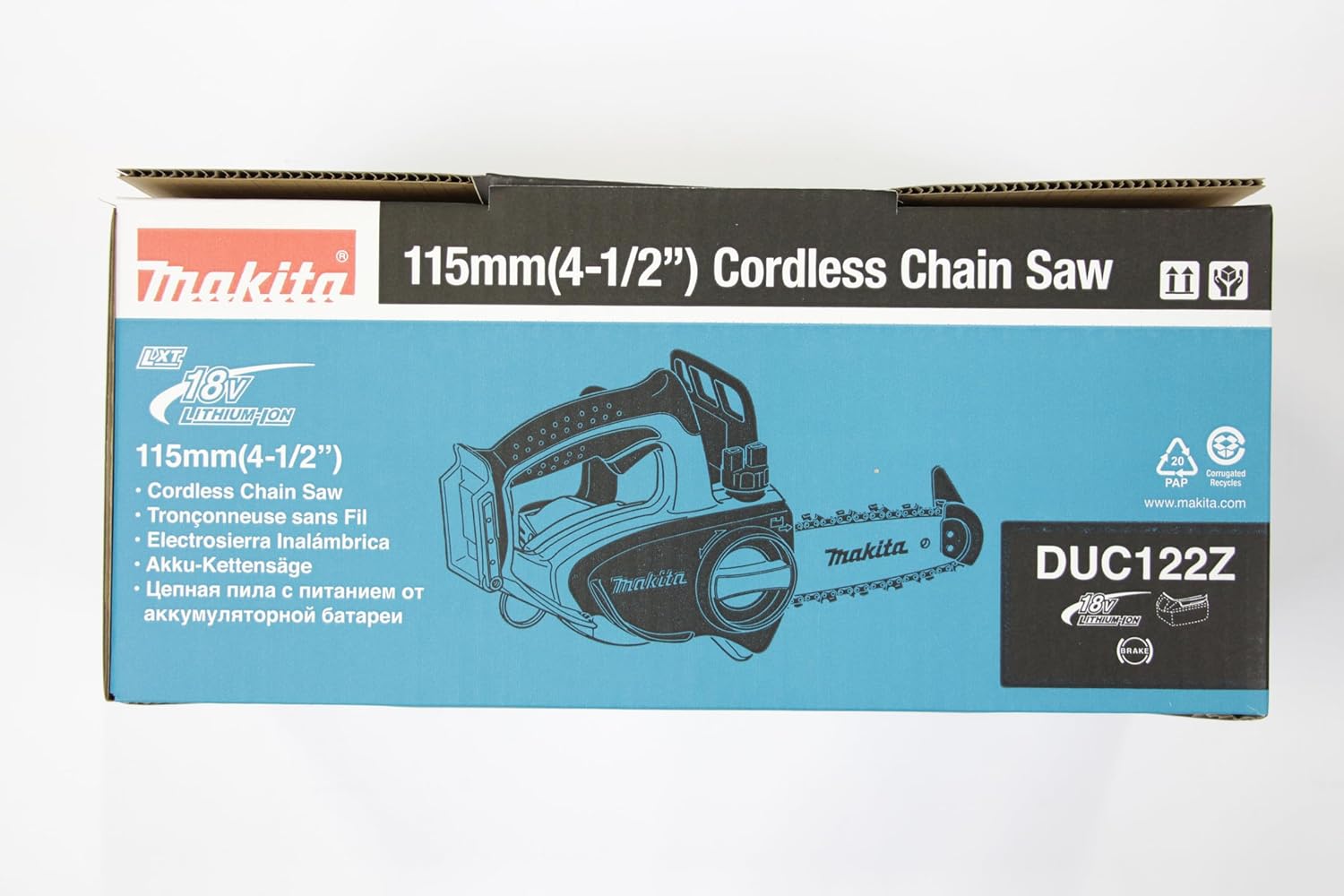 Makita DUC122Z Top Handle Akku-Kettensäge 18 V (ohne Akku, ohne Ladegerät)