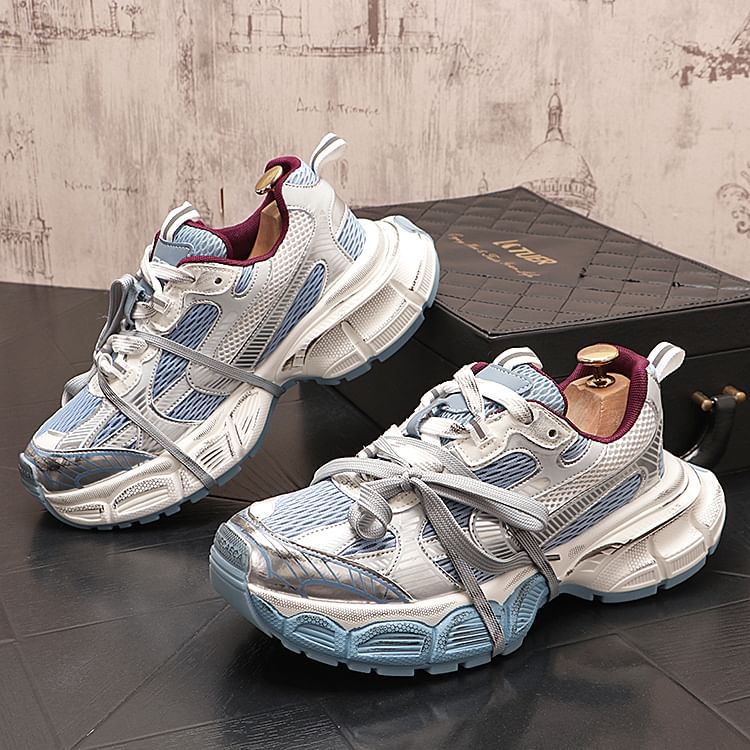 Mr Ozera - Platform Panel Mesh Sneakers