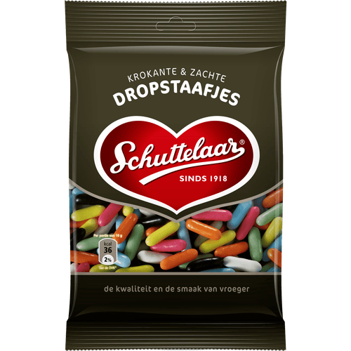 Schuttelaar Dropstaafjes 175 Gram