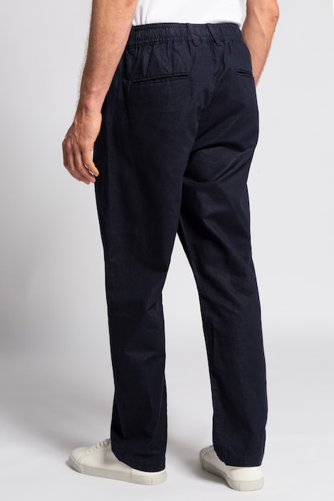 Leinenmixhose, Elastikbund, Basic Fit