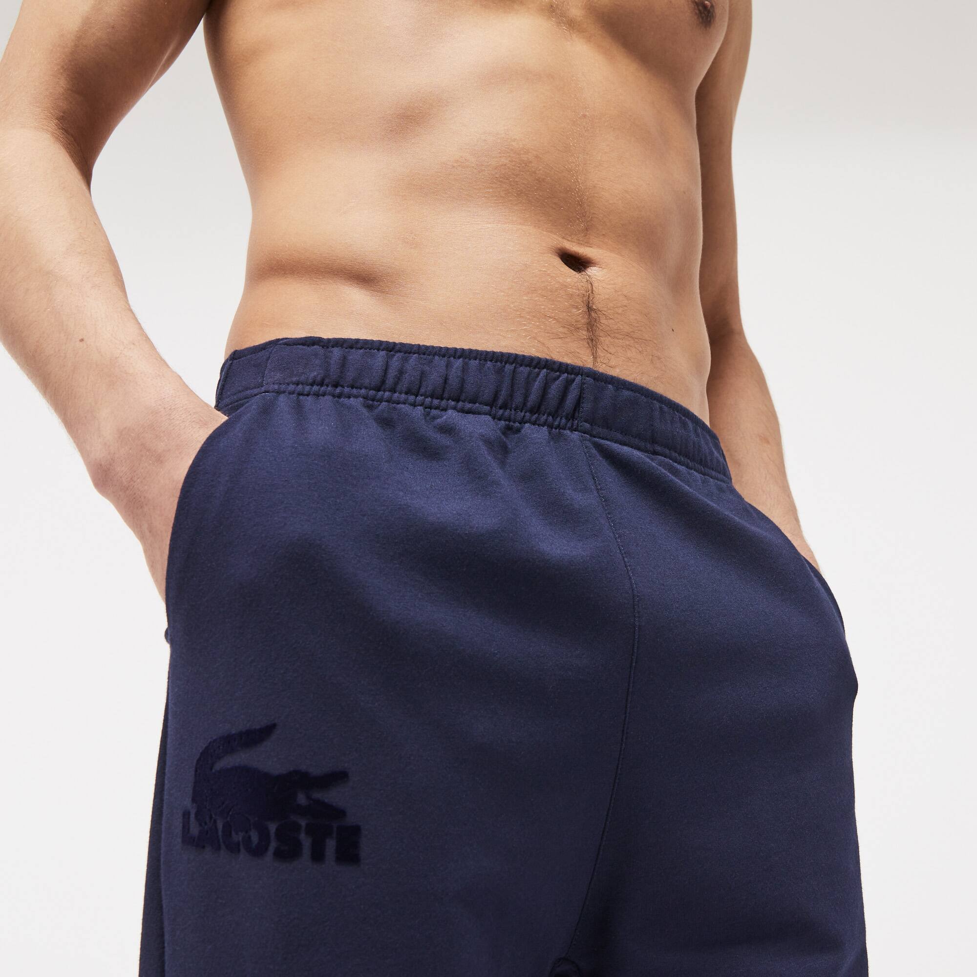 HERREN-JOGGINGHOSE AUS BAUMWOLL-FLEECE-MISCHUNG Loungewear - Blau - Lacoste - Herren