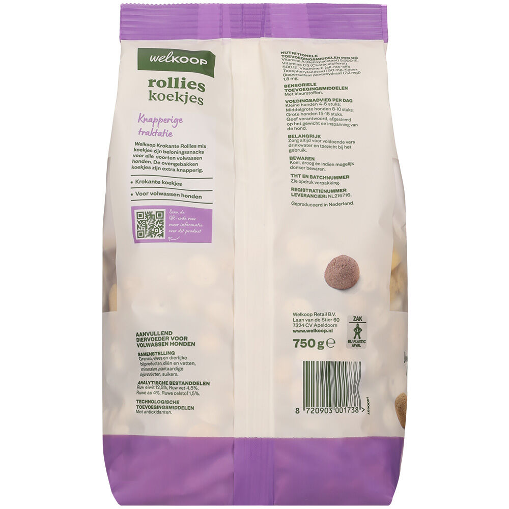 Welkoop Rollies - Hondenkoekjes - 750 Gram