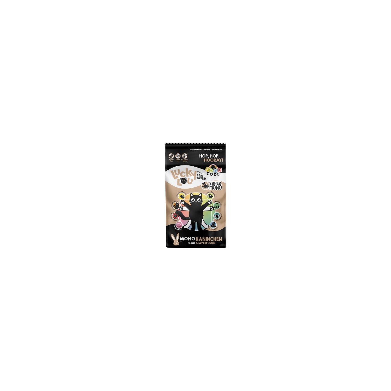 Lucky Lou Food Code Trockenfutter Katze Adult, Mono, Kaninchen 1,7kg