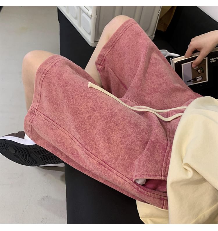 emeisa - Gewassen wijde shorts met trekkoord in de taille