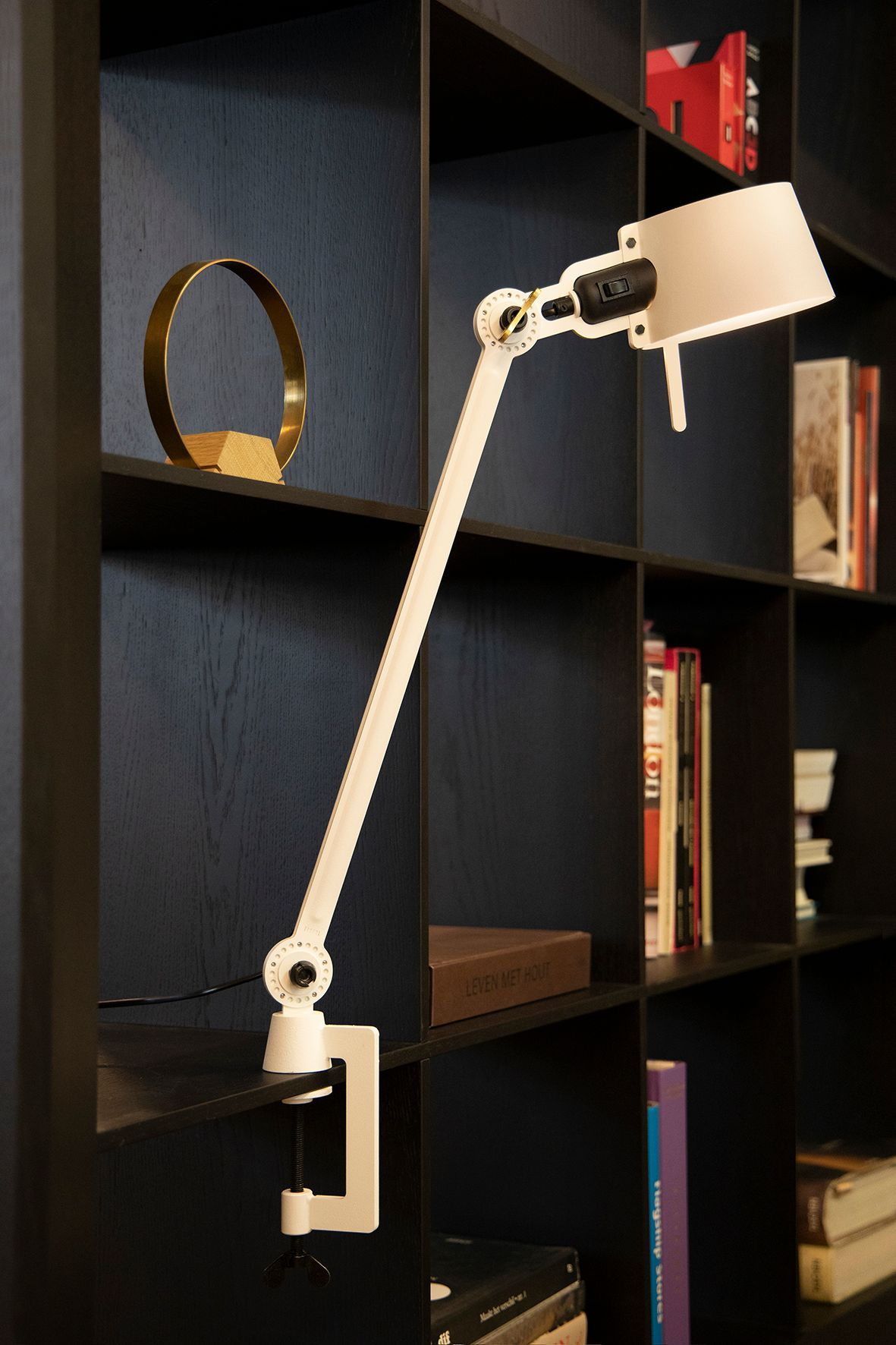 Bureaulamp Bolt met klem 1 arm striking orange
