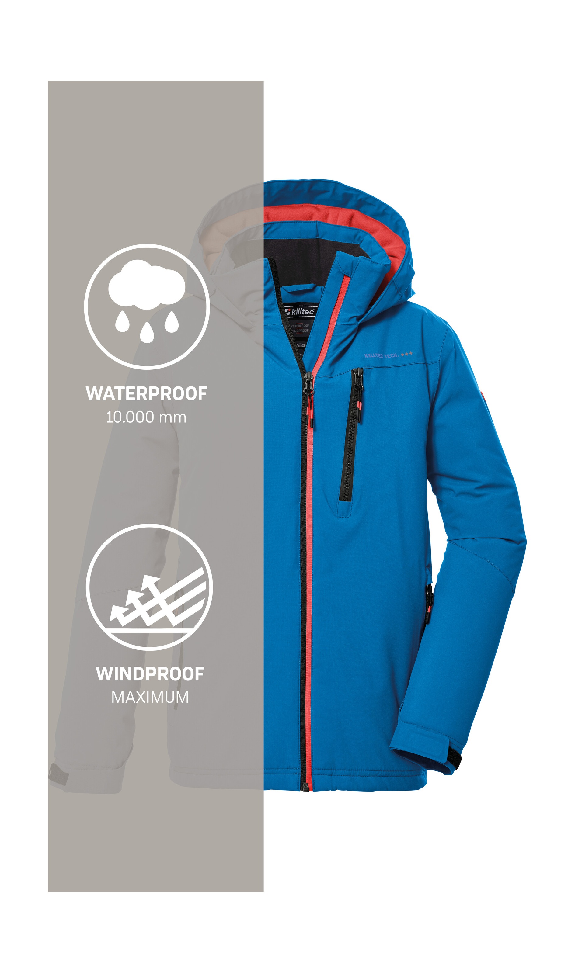 Killtec Outdoorjacke »KOW 159 BYS JCKT« Wasser- und winddichte Kids Winterjacke mit Fleece-Futter
