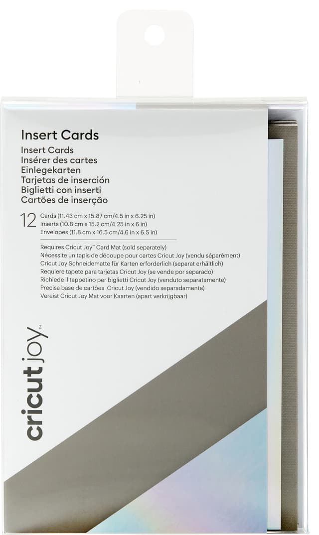 Cricut Joy A6 indlægskort 12-pak (grey/holographic)