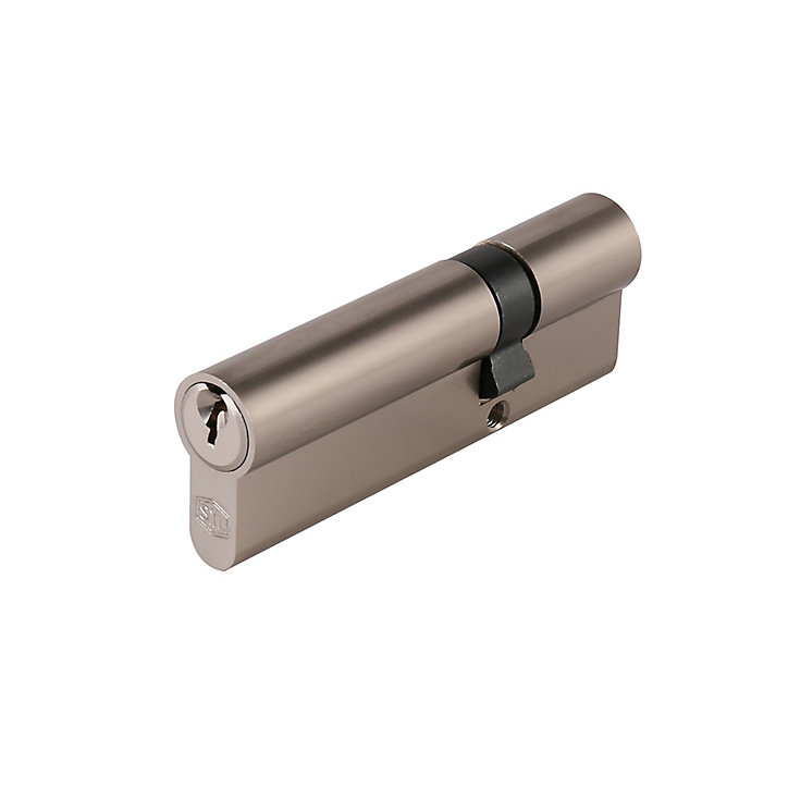 Cylindre laiton nickel satiné Smith & Locke 30 x 60 mm