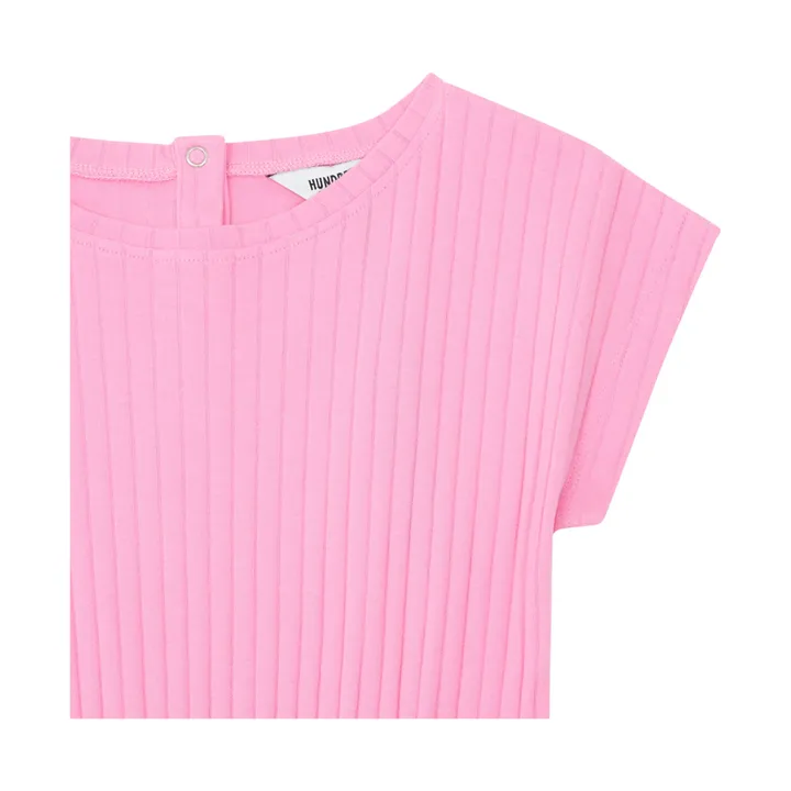 Hundred Pieces Combinaison Coton Bio Rib | Rose